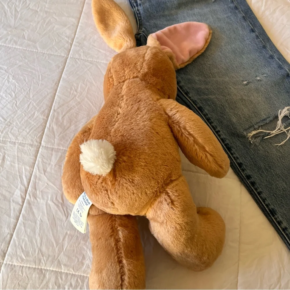 Build A Bear Brown Bunny‎ Rabbit Long Pink Ears Plush Stuffed Animal Pawlette - Picture 2 of 6